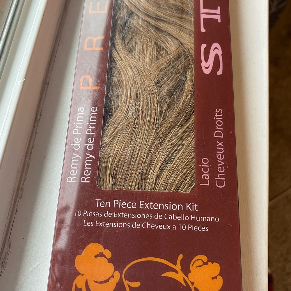 Euronext 14” clip-in human hair extensions Chestnut Brown